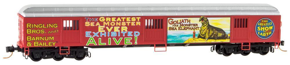 Micro-Trains 14900240 N Ringling Brothers "Goliath" 70' Heavyweight Horse Car