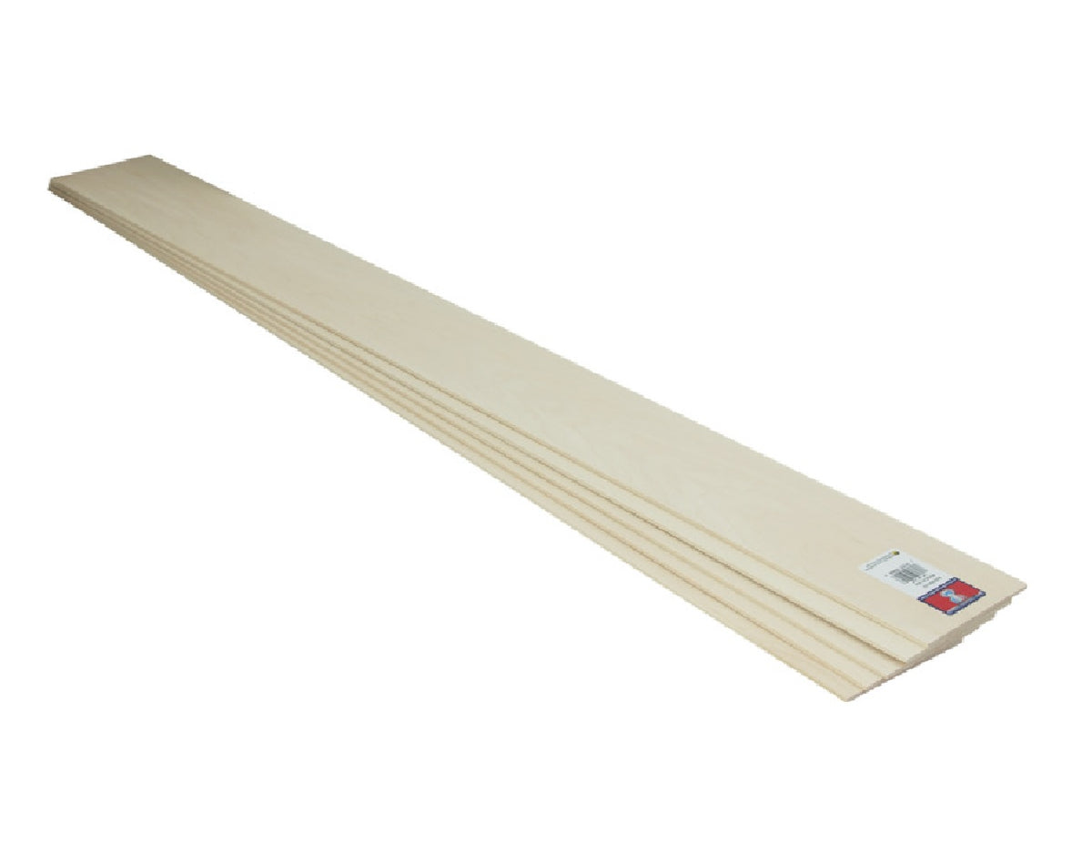 Midwest Products 4002 1/16" x 3" x 36" Basswood Sheet