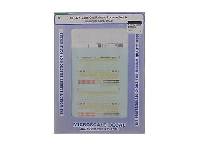 Microscale 60-4177 N 1993+ Cape Cod Locomotives & Passenger Cars Decal Sheet