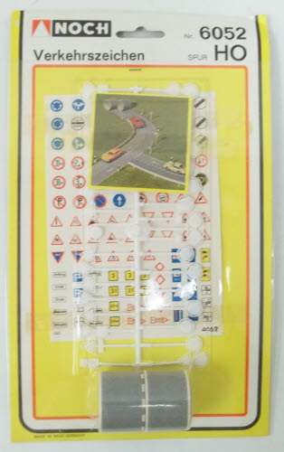 Noch 6052 HO Scale Road Tape and Signs Kit
