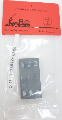 Kramer O-25 Diecast O Scale Triple Lockers