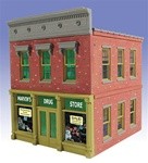 OGR 822 O Ameri-Towne Marvin's Drug Store 6" x 6" Footprint Building Kit