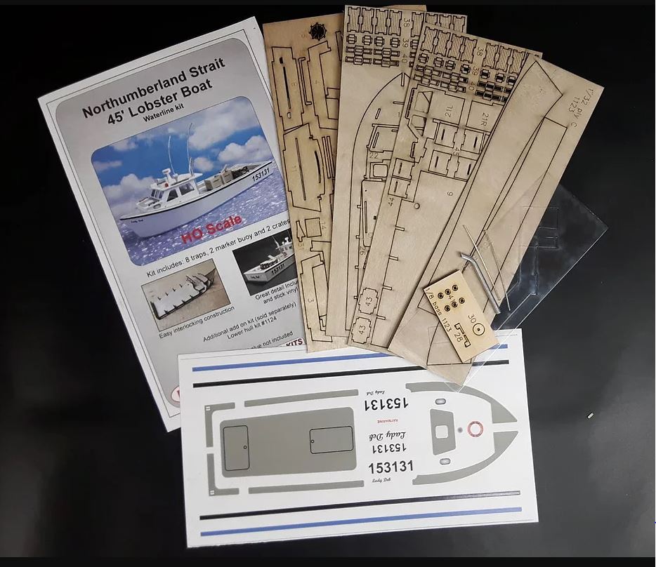Osborn Model Kits 1123 HO Northumberland Strait 45' Lobster Boat Building Kit
