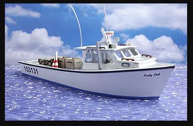 Osborn Model Kits 1123 HO Northumberland Strait 45' Lobster Boat Building Kit