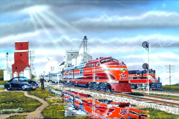 Robert West 333 Rock Island Memories I' Railroad Art Print - Artist Proof