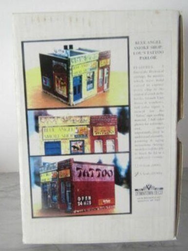 Downtown Deco DD6S S Scale Blue Angel SmokeShop/Lou'sTatoo Parlor Kit
