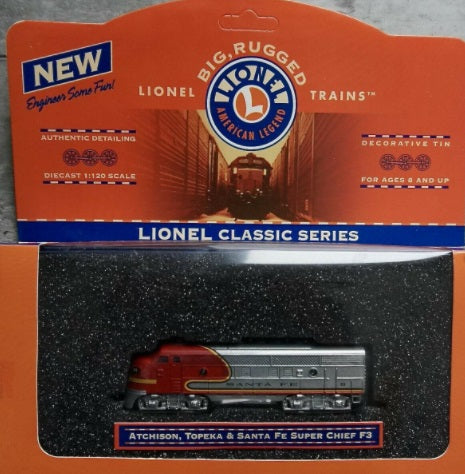 Lionel 7-91002 1:120 Atchison, Topeka & Santa Fe F3 Series 1 w/Decrative Tin