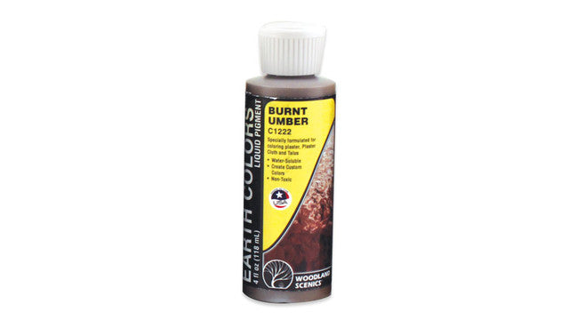 Woodland Scenics C1222 Burnt Umber Liquid Pigment 4 Oz. Bottle