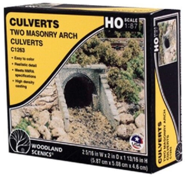Woodland Scenics C1263 HO Masonry Arch Culverts (Pack of 2)