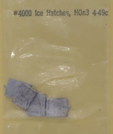 Alexander Scale 4000 HOn3 Metal Unpainted Ice Hatch (Pack of 4)