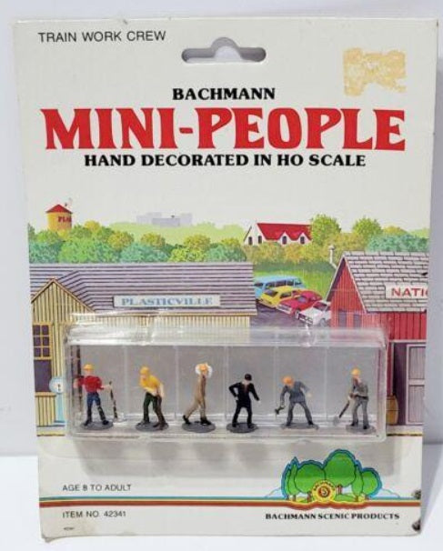 Bachmann 42341 HO Train Work Crew Figures Hand Decorated (Set of 6)