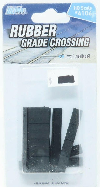 BLMA Models 4106 HO Scale Rubber Grade Crossing Two-Lane Road