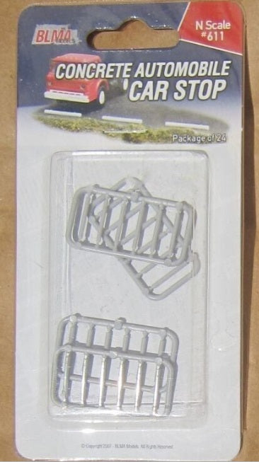 BLMA Models 611 N Concrete Car Stop (Pack of 24)