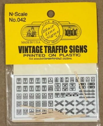 Blair Line 042 N Vintage Regulatory Traffic Signs
