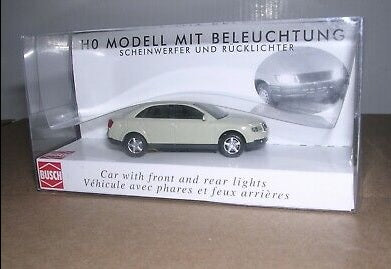 Busch 5651 HO Beige Audi A4 Sedan with Working Lights