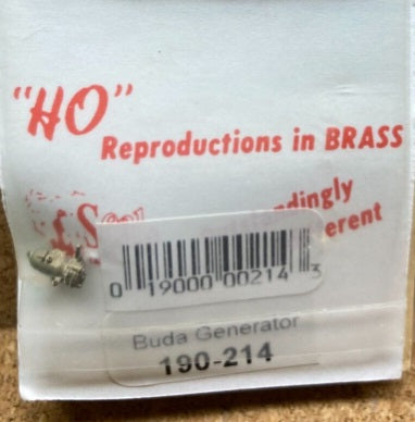 Cal Scale 190-214 HO Steam Loco Buda Ross Type Brass Castings Generator