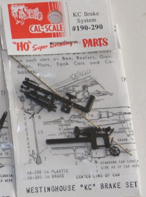 Cal Scale 190-290 HO KC Airbrake Set - Black Plastic