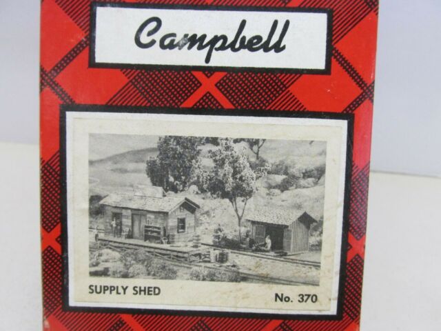 Campbell Scale Models 370 HO Supply Shed & Single Hand Car House Building Kit