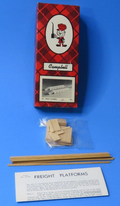 Campbell Scale Models 785 HO Freight Platforms With Ramps Craftsman Kit