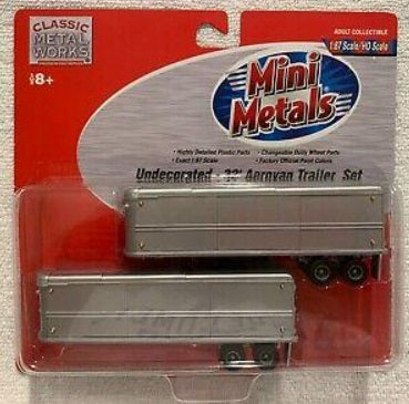 Classic Metal Works 31107 HO Mini Metals Undecorated 32'' Aerovan (Pack of 2)