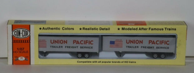 Con-Cor 0004-008208 HO Union Pacific W/Flag 45' Rivet Side Trailer (Pack of 2)