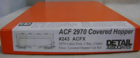 Detail Associates 243 HO ACF 2970 Covered Hopper ACFX Kit