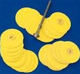 Mascot 1025 7/8" Diameter Yellow Sanding Discs with Mandrel