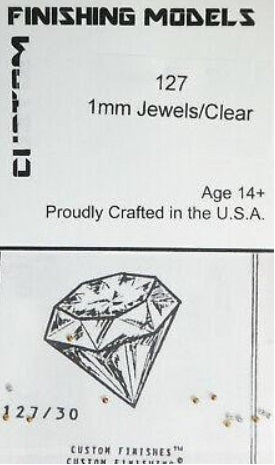 Custom Finishing J-127 HO 1 mm Clear Jewels (Pack of 12)