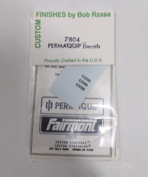 Custom Finishing 7804 HO Decal Set For Permaquip Clipper