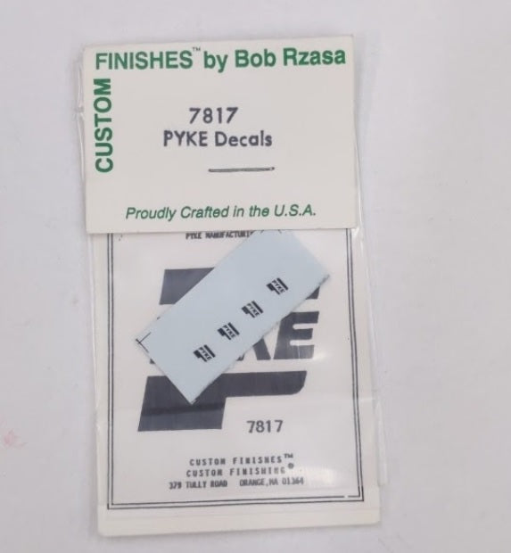 Custom Finishing 7817 HO Decal Set For Pyke Model M Snow Clearing Unit