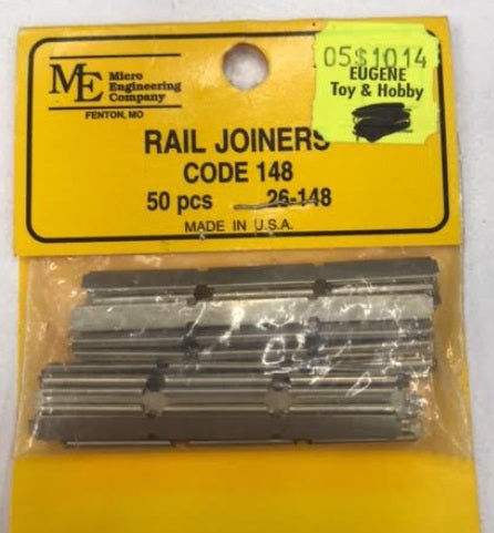 Micro Engineering 26-148 Code 148 Slide-on Nickel Silver Joiners (Pack of 50)