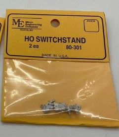 Micro Engineering 80-301 HO Non-Operating W/Metal Castings Switchstand Pack of 2