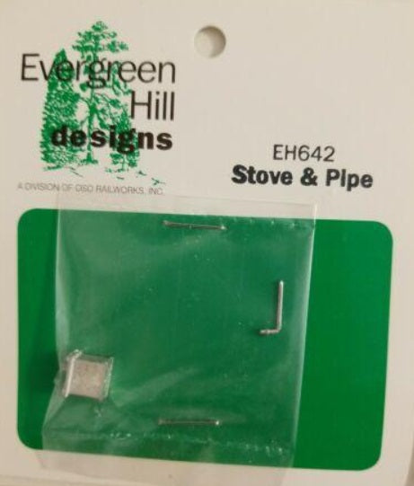 Evergreen Hill 642 HO Scale Stove & Pipe Metal
