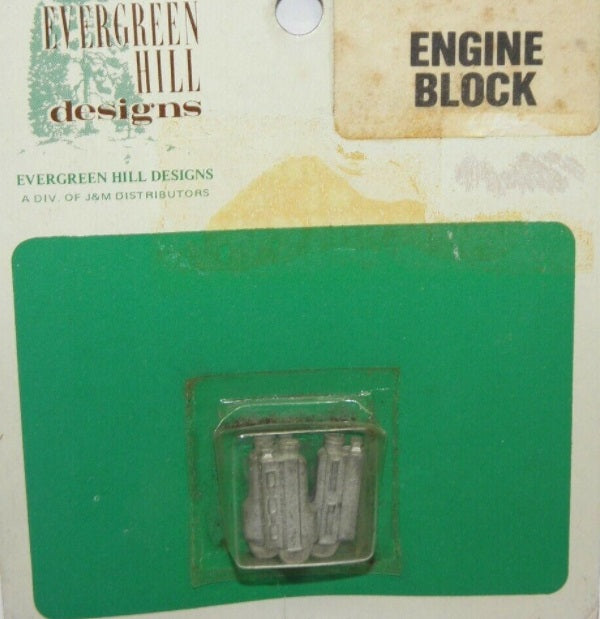 Evergreen Hill 8057 HO Scale White Metal Engine Block (Pack of 3)
