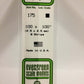 Evergreen Scale Models 175 .100" x .100" x 14" Polystyrene Strips (Pack of 8)