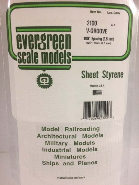 Evergreen Scale Models 2100 .018
