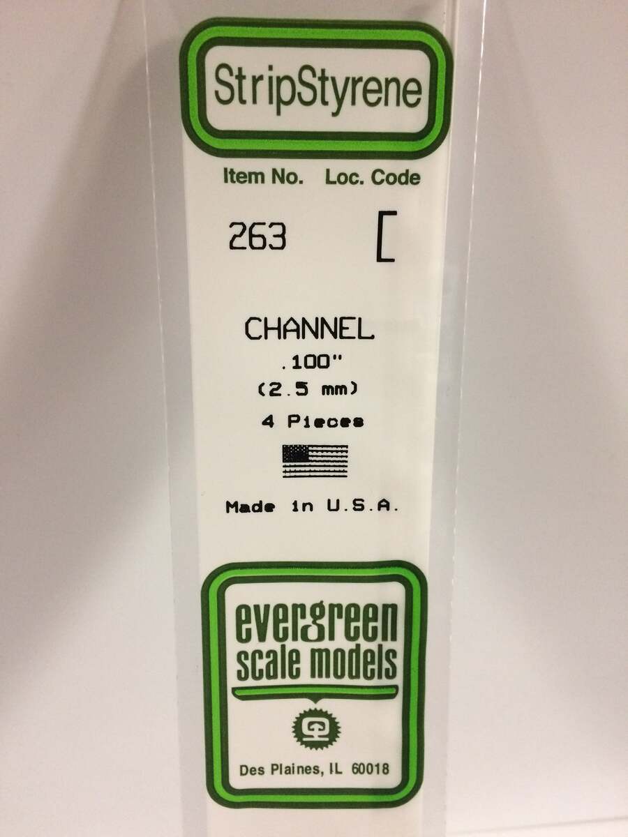 Evergreen Scale Models 263 Channel .100