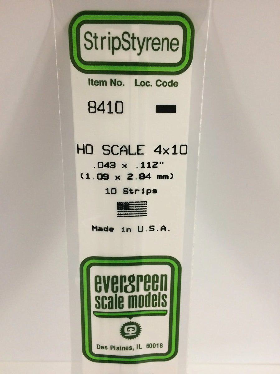 Evergreen Scale Models 8410 HO .043" x .112" x 14" Strips (Pack of 10)