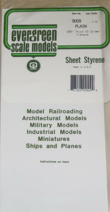 Evergreen Scale Models 9009 .005