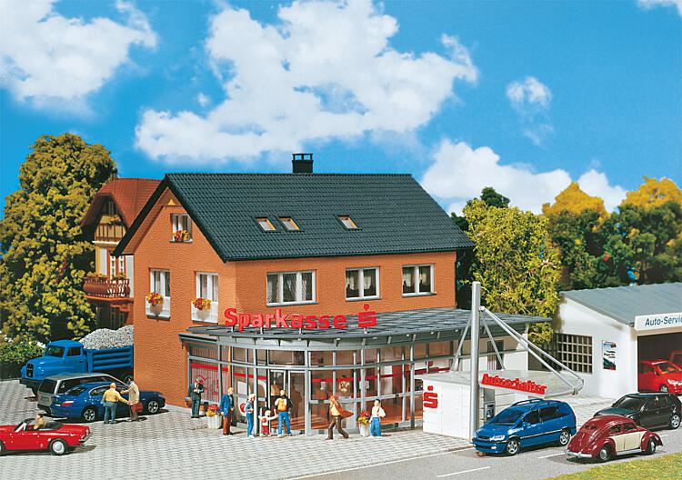 Faller 130480 HO Bank with Drive-In Model Kit