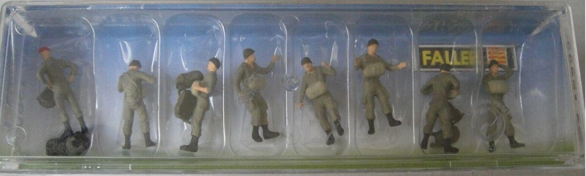 Faller 156006 HO Military Paratroopers (Set of 8)