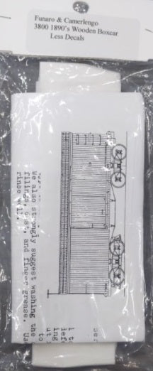 Funaro & Camerlengo 3800 HO 1890's  Wooden Boxcar