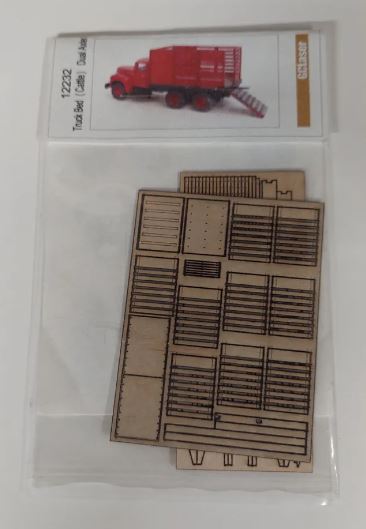 GCLaser 12232 HO Cattle Bed Truck Body Fits Classic Metal Works R-190 Kit
