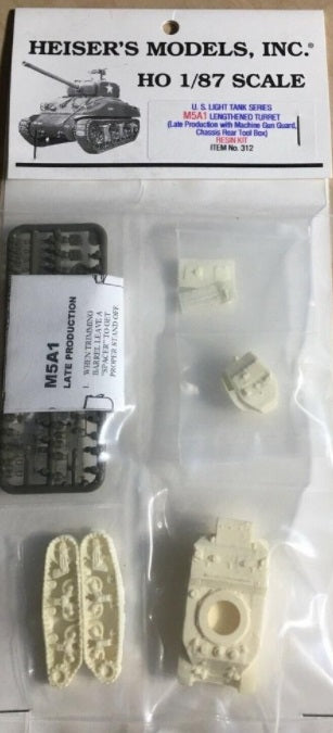 Heiser's Models 312 HO Amer M5A1 Stuart late Kit