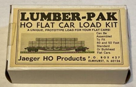 Jaeger HO Products 1400 HO Collins Pine Lumber-Pak Flat Car Load Kit
