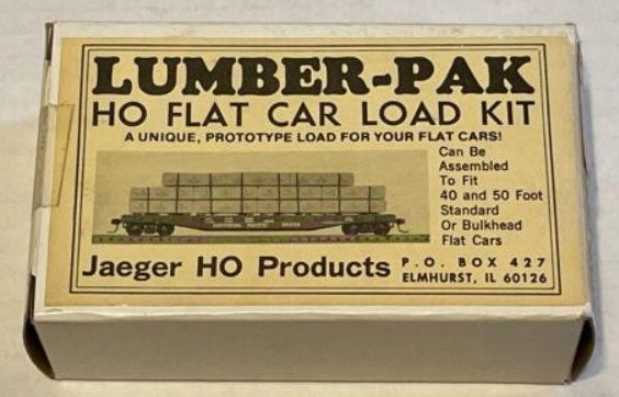 Jaeger Products 1400 HO Collins Pine Lumber-Pak Flat Car Load Kit
