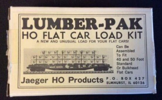 Jaeger Products 1600 HO International Paper 40/50' Lumber-Pak Flat Car Load Kit