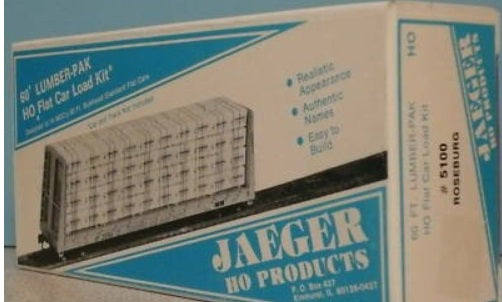 Jaeger HO Products 5100 HO Roseburg 60' Lumber-Pak Flat Car Load Kit