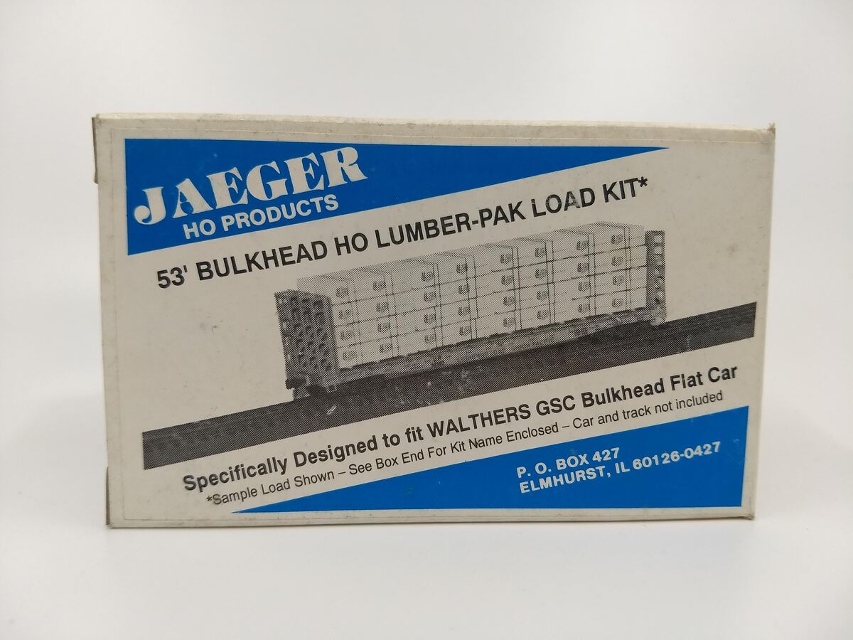 Jaeger Products 6860 HO Northwood 53' Bulkhead Lumber-Pak Load Kit.