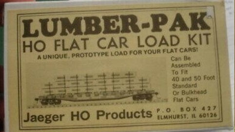 Jaeger HO Products 800 HO Idapine Mills Lumber-Pak Flat Car Load Kit